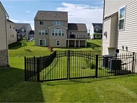 <b>Alumi-Guard Belmont 3 Rail Aluminum Fence with double gate in Perry Hall MD</b>